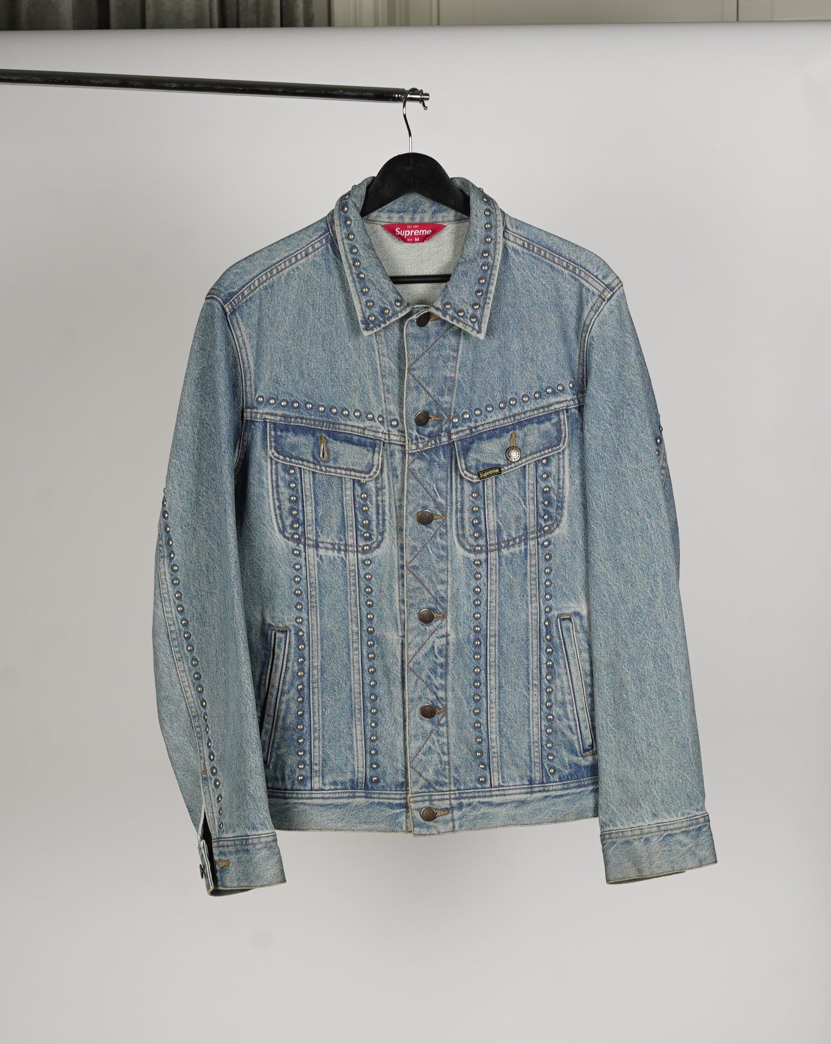 Supreme Studded Denim Jacket - Medium